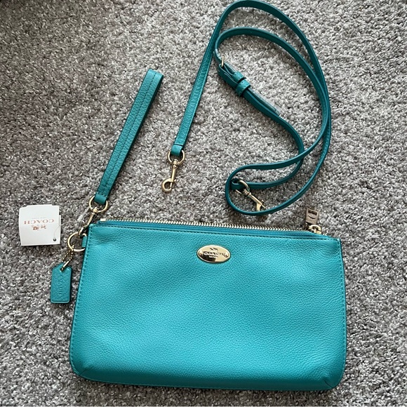 Coach mini double zip crossbody bag NWT